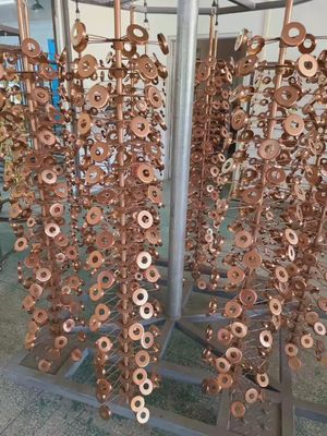 ステンレス・スティール・アート・ウェア 美術品 手作り 金 ローズ PVD 真空塗装機