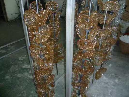 PVD Coated Crystal Glass Chandelier Pendants with High Transparency and Sparkling Refraction for Luxurious Lighting