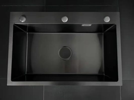 中間室型PVD真空塗装機 ステンレス鋼 キッチンシンク マットブラック塗装とカスタマイズされた装飾色調