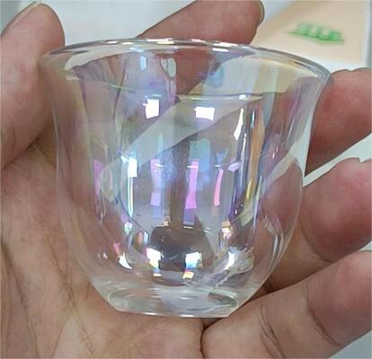 ガラスカップの虹色レインボーメッキ用ミディアムチャンバー低温PVD真空コーティング機